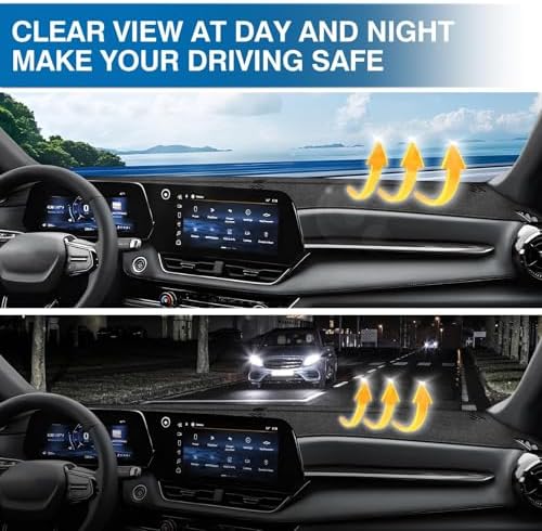 KUST Black Dash Cover for Chevrolet/Chevy Equinox 2025 2026 Polyester Dashboard - Image 6