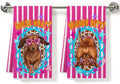 2 Pcs Funny Wiener Kitchen Towels, Soft Absorbent Waffle Hand Tea Towel by ZHAMEN