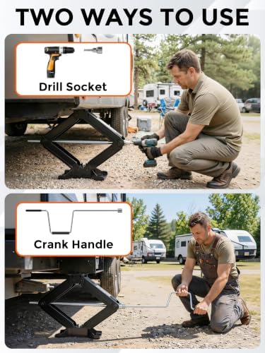 YOMILINK 9000lbs RV Scissor Jacks, Stabilizer Leveling Heavy Duty Jacks - Image 2