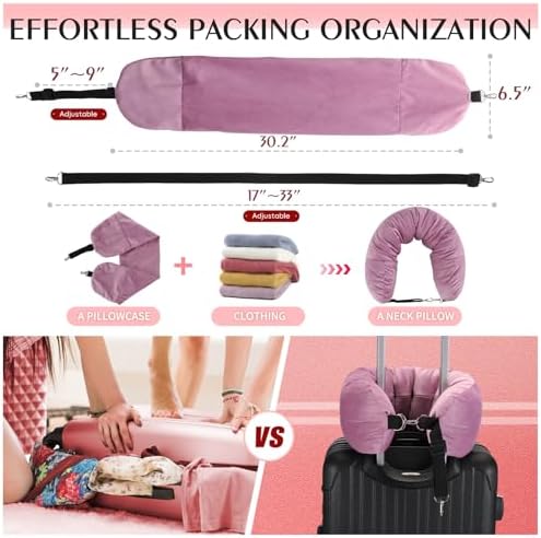 Stuffable Neck Pillow for Travel, Packable Neck Pillow - Image 5