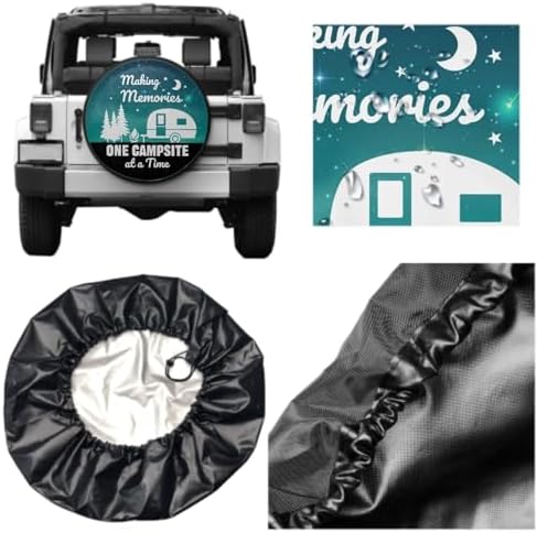 Making Memories One Campsite of A Time Spare Tire Cover Tree 17 Inch - Image 4