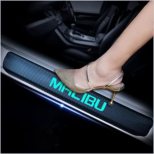 4Pcs Car Door Sill Protector for Chevy Malibu, Carbon Fiber Anti-Scratch Guard by Unknown
