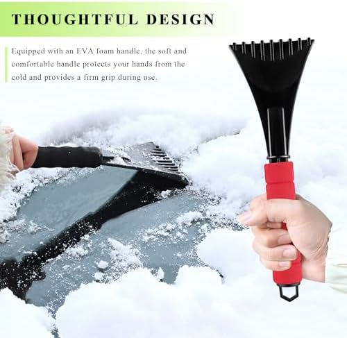 2PCS Ice Scraper for Car Windshield, Scratch-Free Auto Window Snow Scraper - Image 4