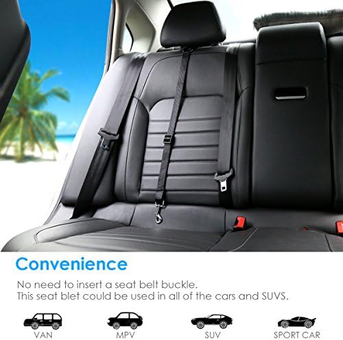 URPOWER Dog Seat Belt 2 Pack Safety Dog Car Seat Belt Strap Car Headrest - Image 5