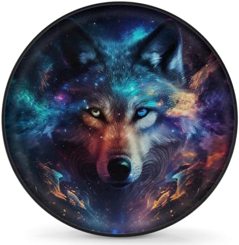 Rv Spare Tire Cover Wheel Cool Galaxy Animal Wolf Tire Covers Wheel Protectors by FengQuGou