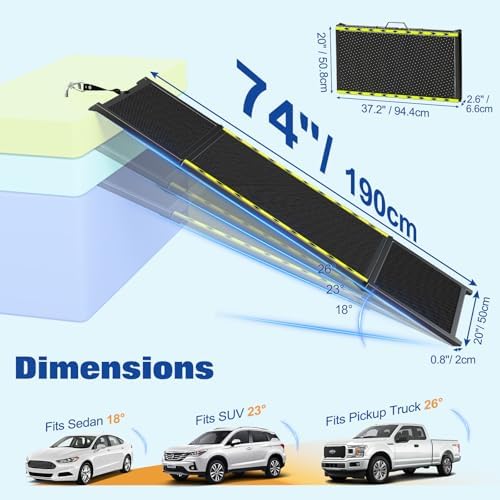 74"L x 20"W Extra Wide Dog Ramp - Image 5