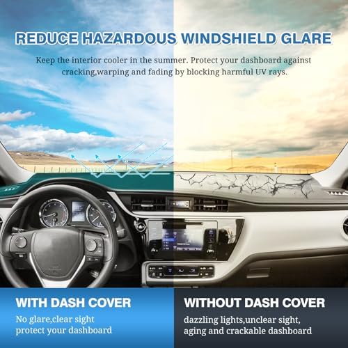 FIILINES Dash Cover for 2014-2018 Toyota Corolla, Dashboard Mat Accessories - Image 6