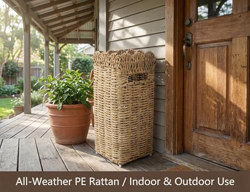 AceList Woven Umbrella Stand for Entryway, PE Rattan - Image 3