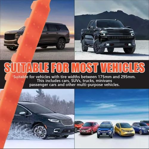 24 Pcs Reusable Snow Chains Universal Emergency Adjustable Anti-skid Tire - Image 5