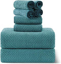 Smuge 8-Piece Turquoise Bath Towel Set, 2 Extra Large Bath Towel Sheets by Smuge
