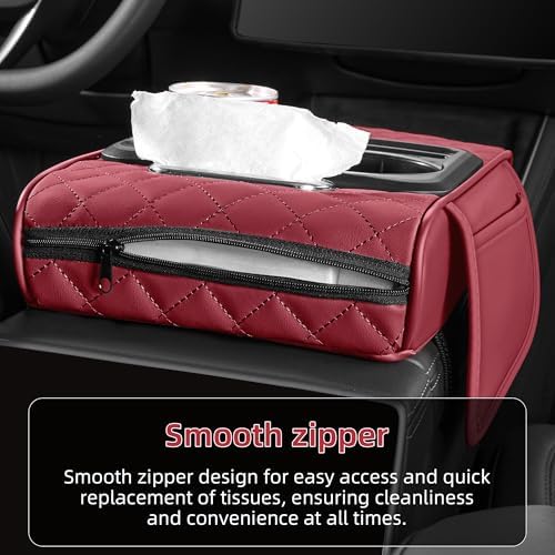 5 in 1 Nappa Leather Console Armrest Cover - Image 5