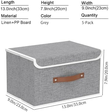 Yawinhe Collapsible Storage Bins, 13.0x9.0x7.9in - Image 4