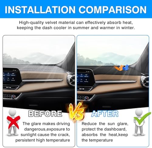 Autorder Dashboard Cover Mat for 2025 2026 Chevy Chevrolet Equinox Accessories - Image 3
