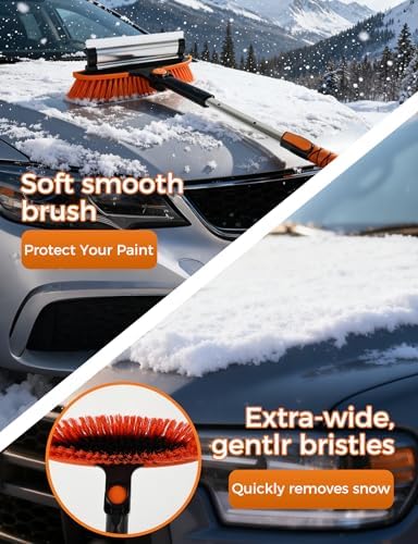 41" Extendable Ice Scrapers for Car Windshield 2-in-1 Snow Brush for Car Snow - Image 5