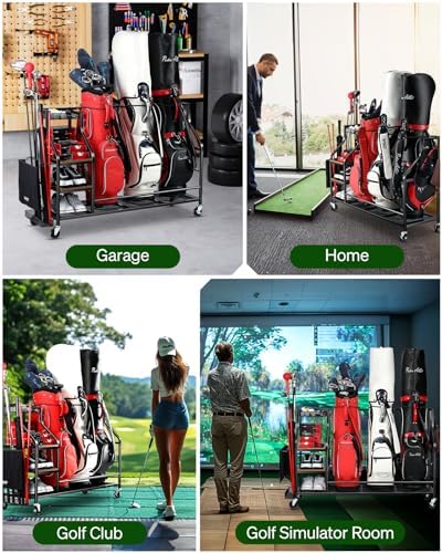 FHXZH Golf Bags Storage Garage Organizer - Image 2