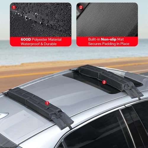 Car Roof Rack Pads Universal Soft Roof Rack Pads Automotive Accessories Premium - Image 2