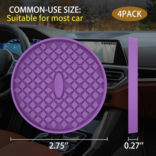 ME.FAN Car Cup Coasters Silicone Car Coasters/Cup Mats, Non-Slip Recessed Car - Image 3