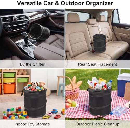 Car Trash Can, Collapsible Hanging Automotive Garbage Cans - Image 6