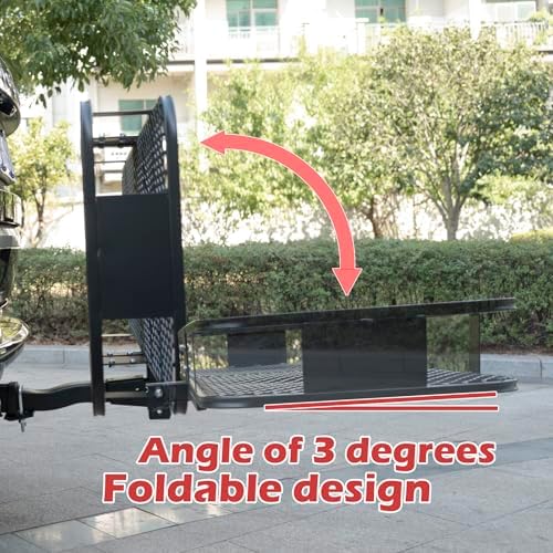 Fouwick 60"x 20"x 6" Folding Trailer Hitch Mount Cargo Carrier, 500LBS Capacity - Image 5
