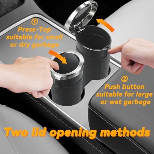 Car Trash Can with Lid, 1 Pack, 90 Trash Bags - Image 2