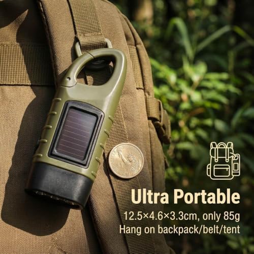 2-Pack Solar Hand Crank Flashlight Emergency Survival Torch - Image 5