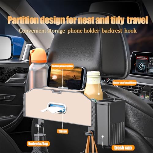 Back Seat Car Organizer, 5 in 1 Multifunctional Car Back Seat Storage Box - Image 2