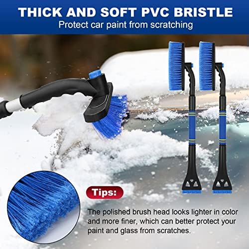 BFONS 2Pack Ice Scrapers for Car Windshield, 2-in-1 Snow Scraper and Snow Brush - Image 4