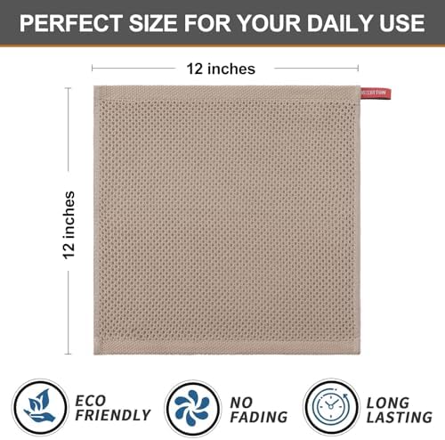 Kitinjoy 100% Cotton Waffle 8-Pack Kitchen Towels - Image 5