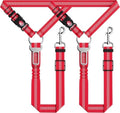 Seyezo Dog Car Seat Belt for Car, 2 Piece Set Retractable Dog Car Harness by Seyezo