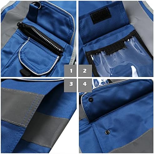 XIAKE 9 Pockets Class 2 High Visibility Reflective Safety Vest - Image 3