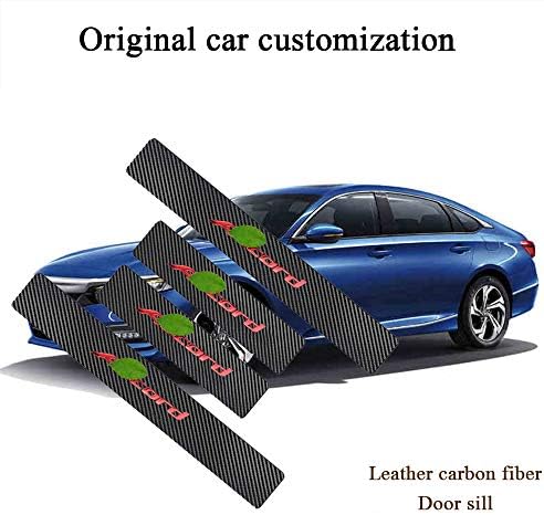 XITER For Honda Accord 2012-2025 2026 Carbon Fiber Leather Car Door Sill Scuff - Image 2