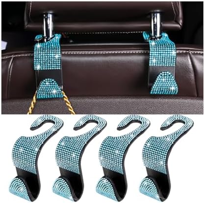 Zpana 4PCS Bling Car Seat Headrest Hooks, Vehicle Back Seat Purse Handbag by Zpana