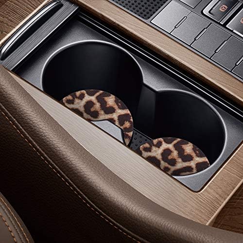 tifanso 2PCS Leopard Non-Slip Car Cup Holder Coasters - Image 6