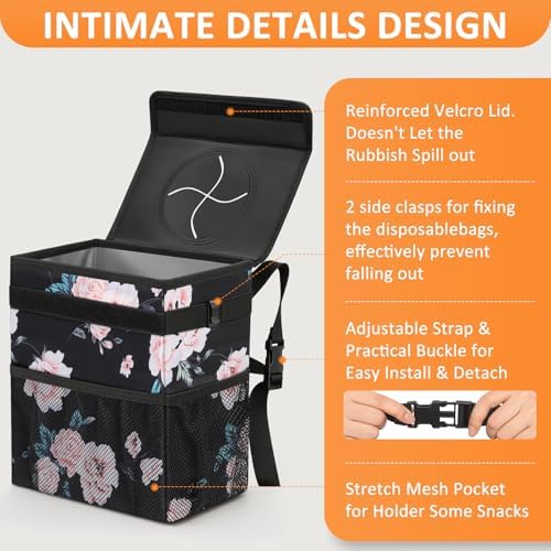 Vankor Car Trash Can with Lid Leak Proof Car Accessories - Image 4