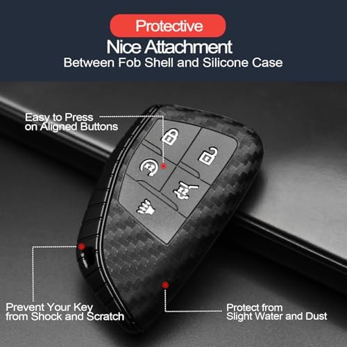 2pcs Compatible with Chevy GMC Key Fob Cover Case Key Chain fit - Image 4