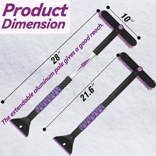 Gardzen 2 Packs 32" Snow Brush and Ice Scraper - Image 2