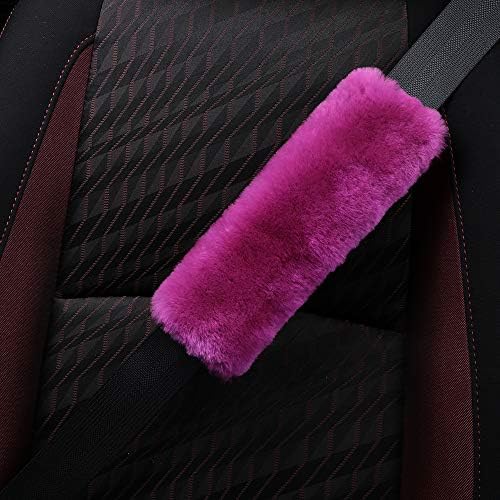 OGLAND 2 Pack Sheepskin Car Seat Belt Cover Pads | Wool Seatbelt Cushions - Image 5