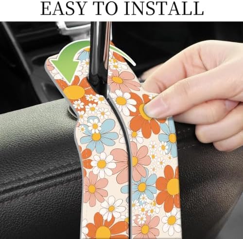 PU Leather Car Seat Hook, Storage Headrest Hanger, Cute Car Backseat Organizer - Image 5