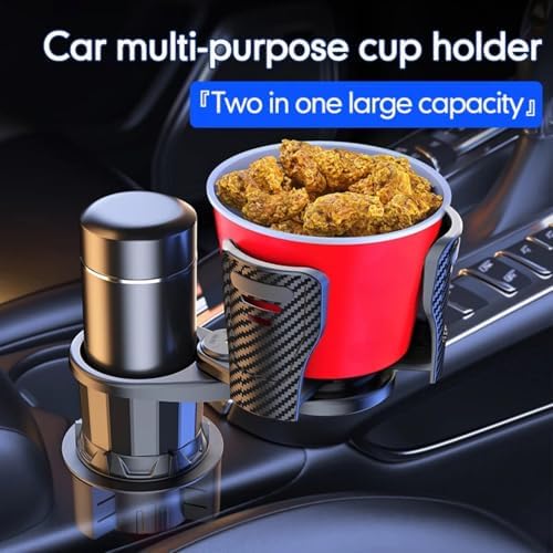 Car Cup Holder Expander, 2-in-1 Manual 360 Rotation - Image 4