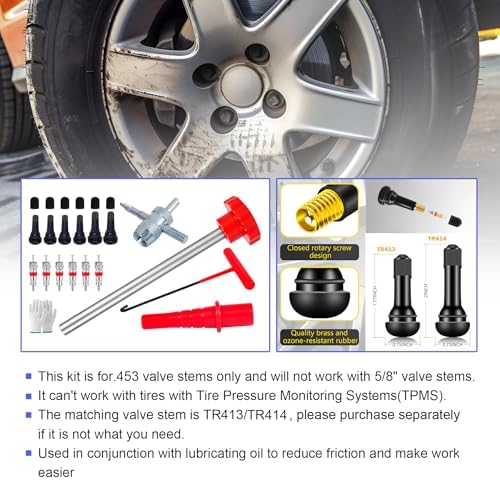 Quick Change Tire Valve Tool Kit, Tire Valve Stem Core Quickly Replacement Tool - Image 6
