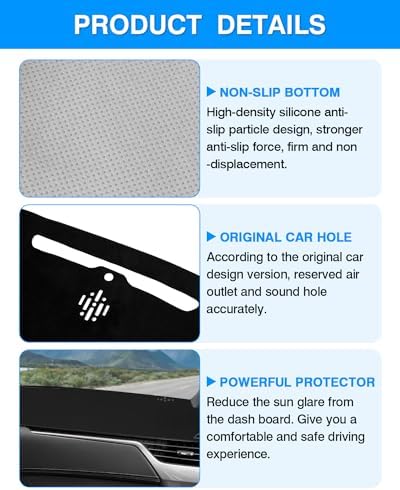 Autorder Dashboard Cover Mat for 2015-2020 Chevy Chevrolet Tahoe/Suburban/GMC - Image 6