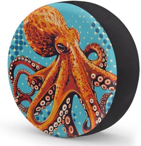 Spare Tire Cover for RV Trailer, Octopus Tire Covers Universal Fit for Travel - Image 2