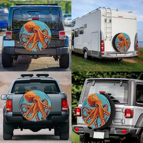 Spare Tire Cover for RV Trailer, Octopus Tire Covers Universal Fit for Travel - Image 7