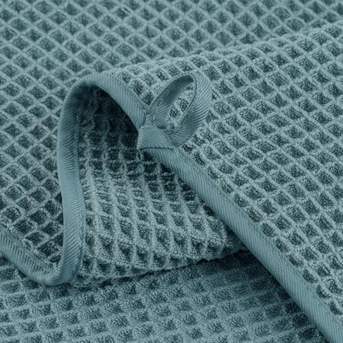 MICROFI Microfiber Waffle Bath Towels, 4 Pieces, Fast Drying, Lint Free 430 GSM - Image 3