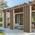 NICETOWN Outdoor Curtains for Patio Waterproof, Thermal Insulated Linen by NICETOWN