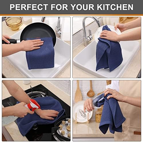 Kitinjoy 100% Cotton Waffle 6-Pack Kitchen Towels - Image 4