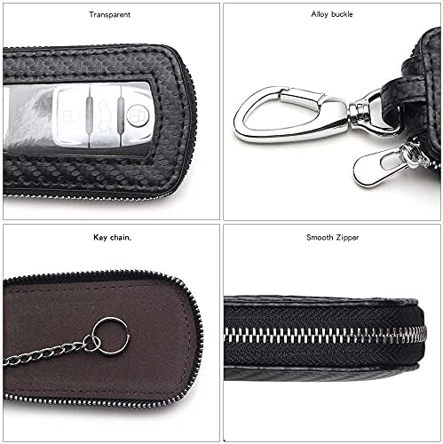 Universal Premium Car Key Fob Case Genuine Leather Car Smart Key fob Holder - Image 4