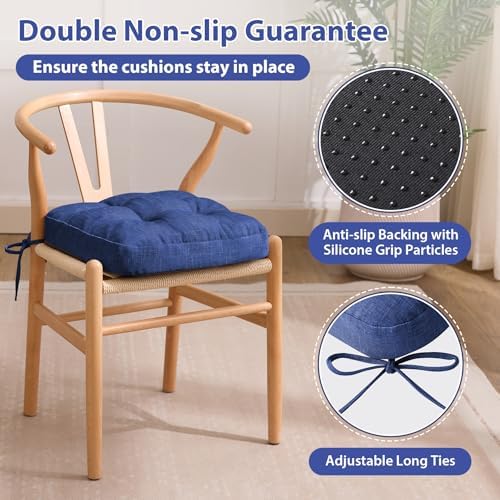 IASEAHK Memory Foam Dining Chair Cushions, 16.5"x16.5"x3.5" - Image 4