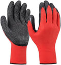 Work Gloves with Crinkle Latex Grip 12 Pairs, Medium/Large/X-Large by DAXYGYR
