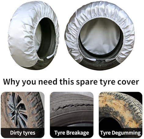 4-Pack RV Tire Covers, Waterproof & UV Resistant Wheel Covers - Image 2